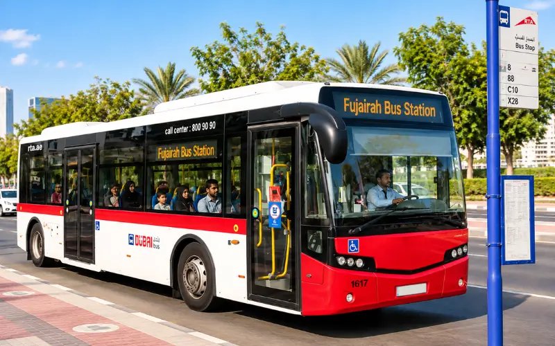 Fujairah Bus Station E700 Route Stops