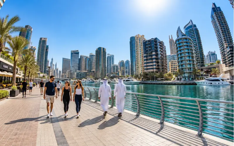 Walk by the Canal in Dubai Marina